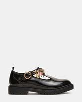 Kids' LUNDIN Black T-Strap Charms Girls' Loafer | Steve Madden