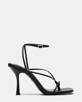 ANNIE Black Women's Strappy Square Toe Heel | Steve Madden