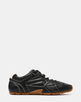 AZIEL Black Low-Top Lace-Up Women's Sneakers | Steve Madden