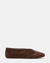 CYNTRA Brown Suede Round-Toe Women's Ballet Flat | Steve Madden