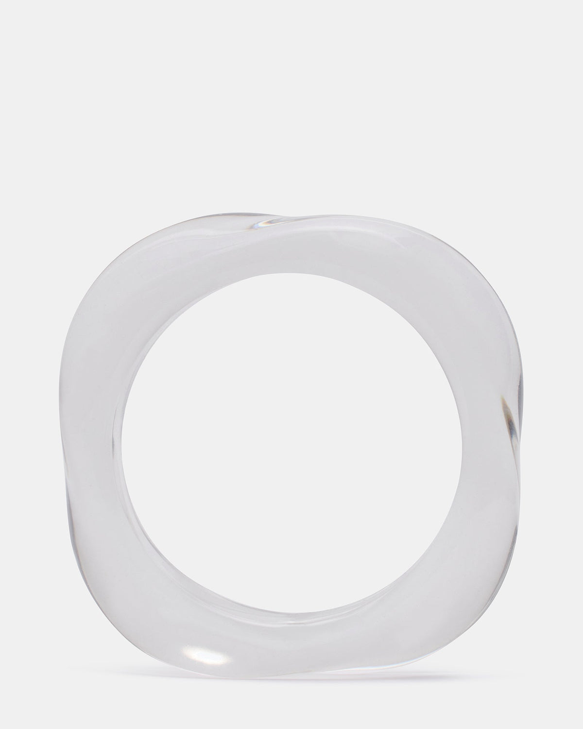 CURVED RETRO BRACELET Clear Women's Bangle Bracelet | Steve Madden