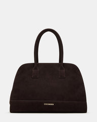 HEIDEE Bag Brown Suede | Women's Shoulder Strap Tote Handbag | Steve Madden