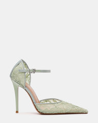 AVANT Pistachio Lace Pointed-Toe Stiletto Pump Women's Heel | Steve Madden